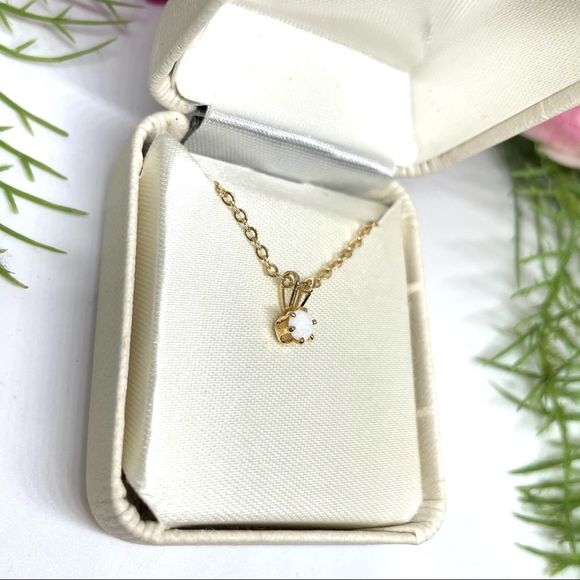 NEW⚜️Opal Dainty Golden Chain Necklace - Picture 4 of 7